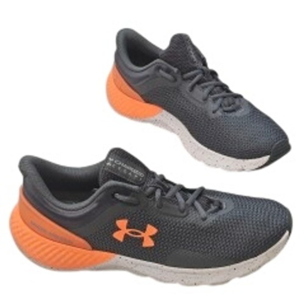 Under Armour Charged Assert 9 Men's‎ Running Shoes Dark Grey Orange Size 9